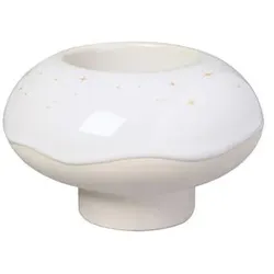 KERZENHALTER DONUT Winter Glow beige ø 9,1 cm
