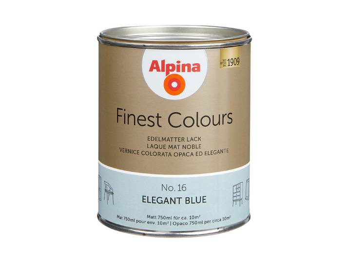 Alpina Lack Finest Colours Elegant Blue 0.75 l Matt