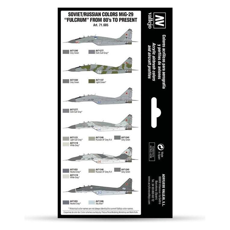 Wittmax Soviet/Russian colors MiG-29 'Fulcrum' 8x17ml (17 ml) (71605)