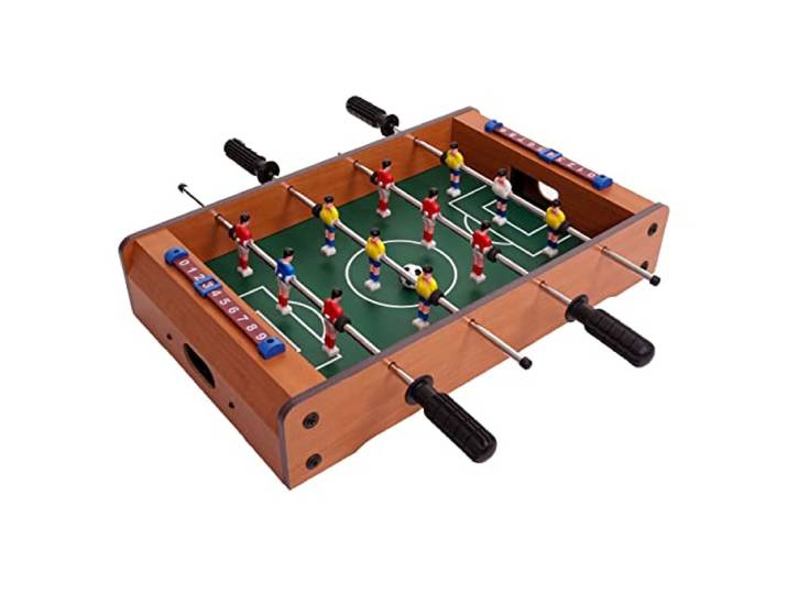 Mendler Mini Fußballkicker HWC-J68 Holz 51x31x10cm inklusive Zubehör