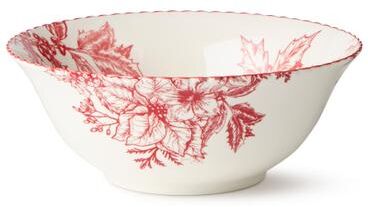 "Certified International Crimson Noel Deep Bowl 10in - 10"" L x 10"" W x 4"" H"