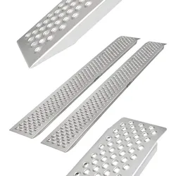 Baumarktplus TRUTZHOLM 2x Auffahrrampe 200 cm Tragkraft 400 kg Alu profiliert Verladerampe Motorradrampe grau