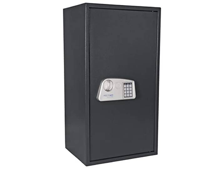 Rottner Möbeltresor Jupiter 6 Elektronikschloss mechanische Notöffnung BxHxT 45x85x36 cm herausnehmbarer Fachboden Filzeinlage inkl. Befestigungsmaterial