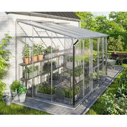 Vitavia Anlehn-Gewächshaus "Ida 6500",aluminium eloxiert,6,5 m2