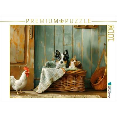 CALVENDO Puzzle Ein Motiv aus dem Kalender 'Schnauze voll Glück' | 1000 Teile Lege-Größe 64x48cm Foto-Puzzle für glückliche Stunden
