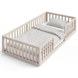 roba Bodenbett - 95,5x205,5x38,5cm - grau -