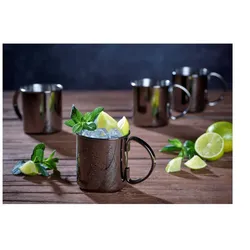 Moscow Mule Becher Set 2tlg, 480 ml, schwarz