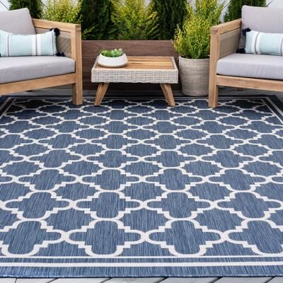 Alise Rugs Exo Coastal Geometric Indoor/Outdoor Area Rug