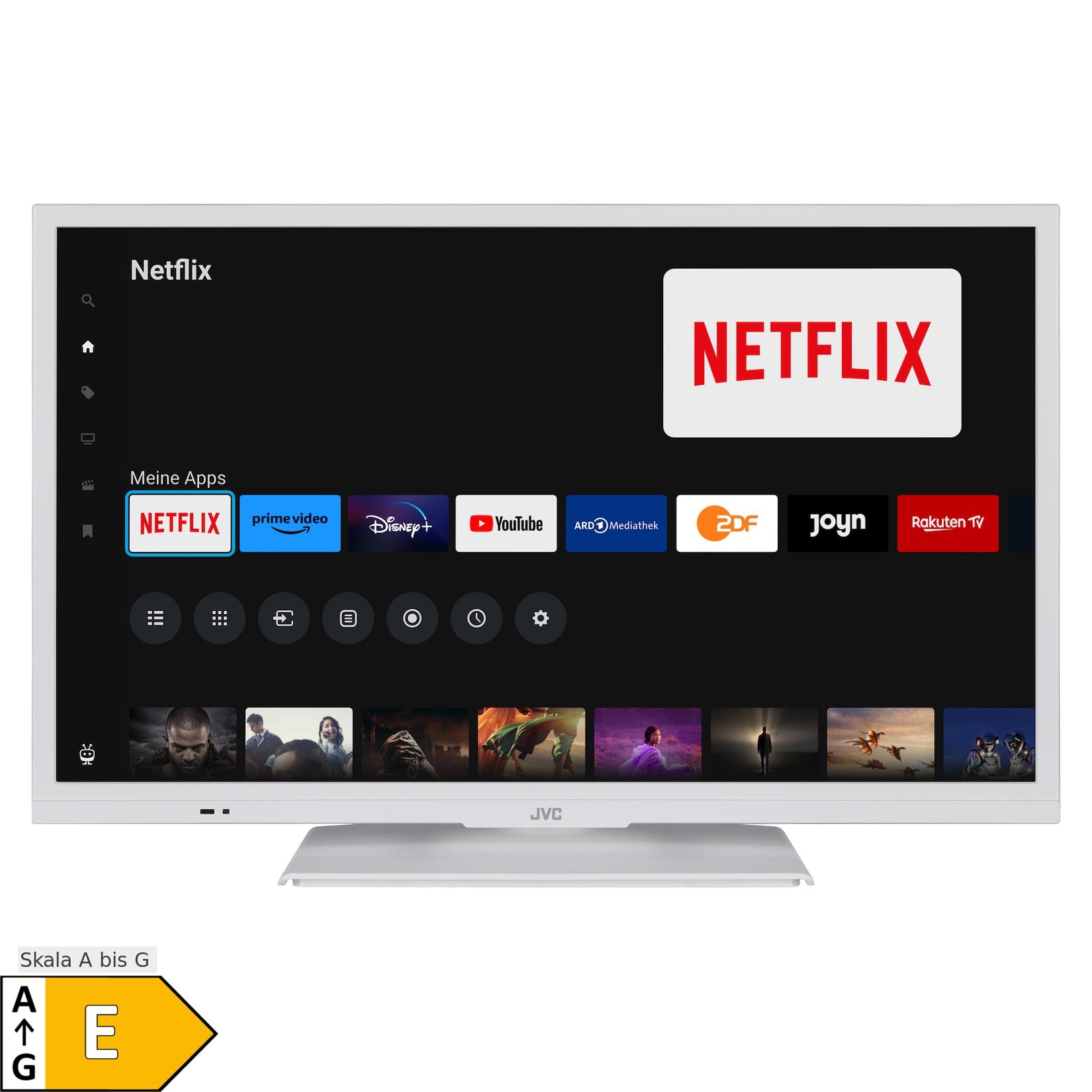 JVC LT-24VH5455W Fernseher 24 Zoll Smart TV by TiVo HD-Ready, HDR, Triple-Tuner, 6 Monate HD+ (2026)