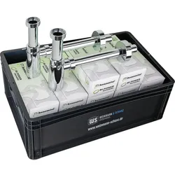Design-Siphon, ABS verchromt, Vorteilspaket, DN32 (1 1/4'') 32 x 240mm inkl. WS-Box