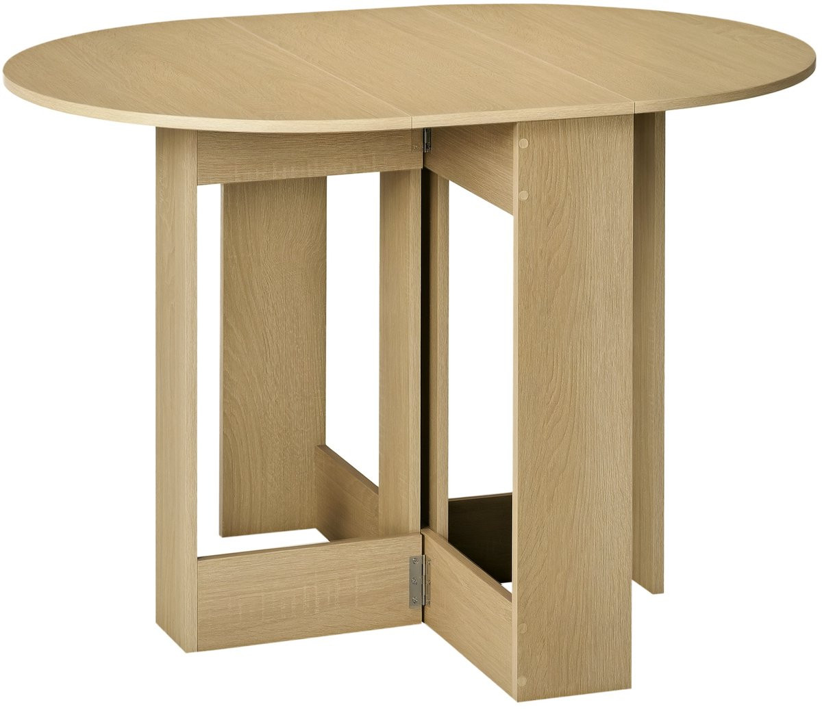 HOMCOM Opklapbare eettafel in eiken - B/D/H: 104 x 76 x 73,7 cm