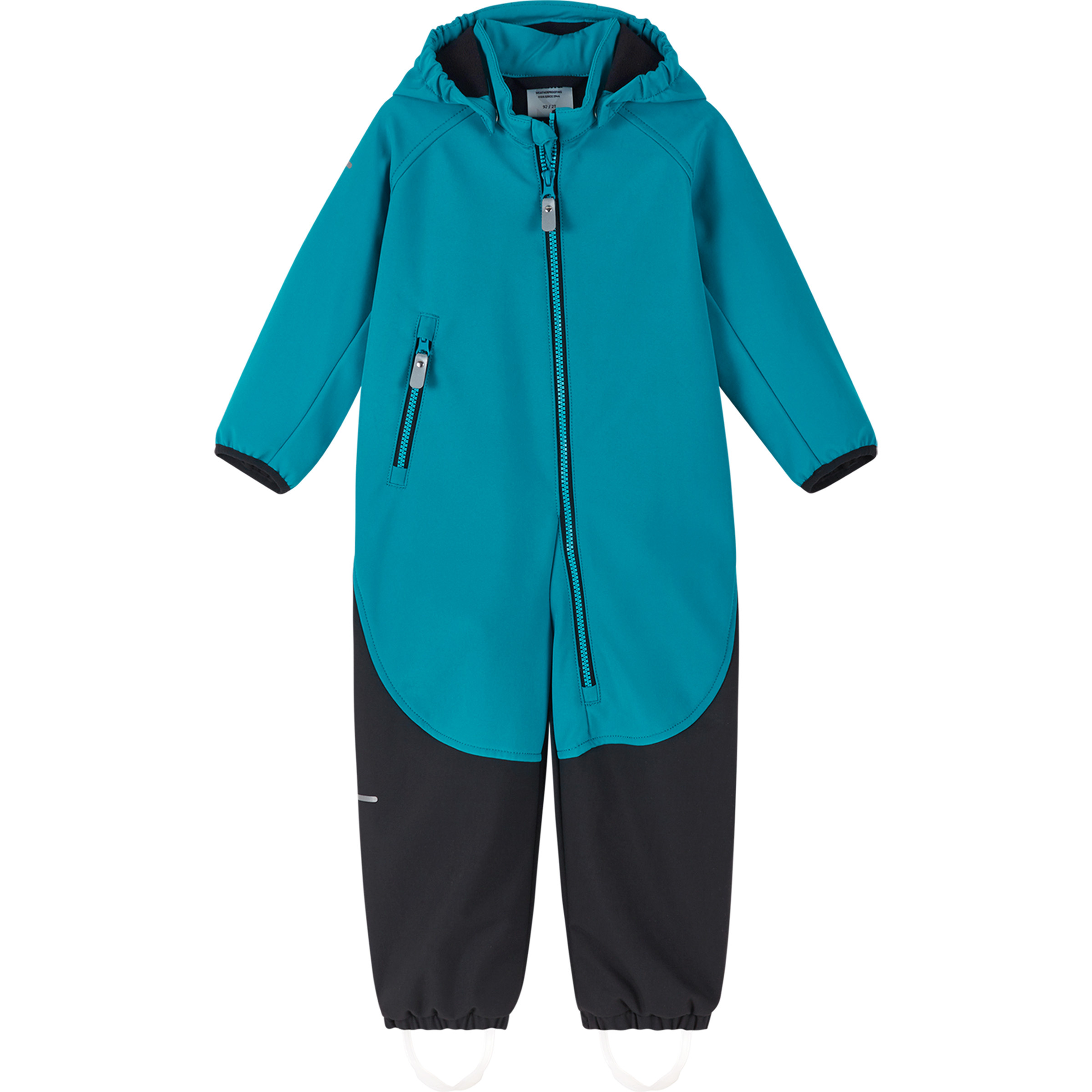 reima Mjosa Softshell Overall Kinder Overalls aquatic blue Größe 74 Lifestyle Elastisch Wasserabweisend