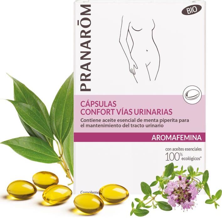 Pranarôm Aromafemina Cápsulas Confort Vías Urinarias BIO 30caps