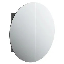 Helloshop26 - Runder verspiegelter Wandbadezimmerschrank mit LED-Beleuchtung 54 x 54 x 17 cm moderne und praktische