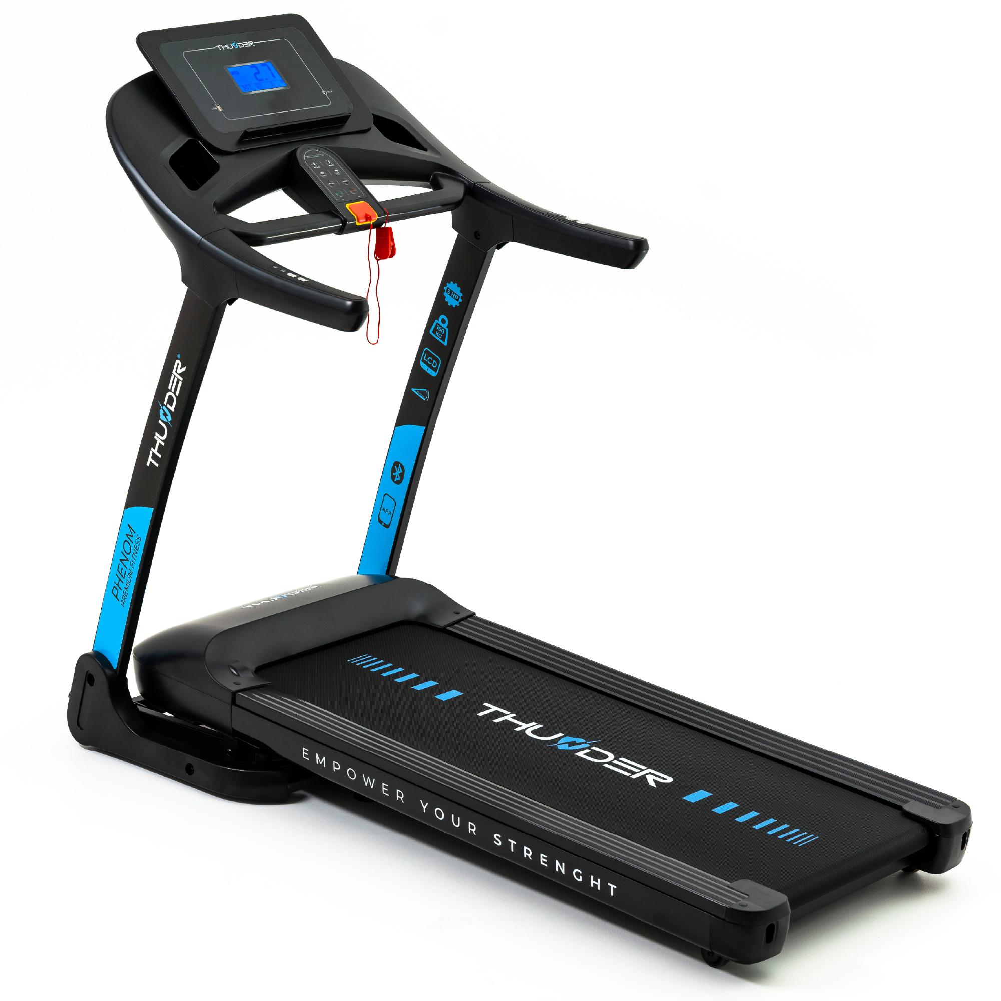Laufband Thunder PHENOM-S-BLACK 120x45 cm 18 km/h FitShow klappbar Bluetooth