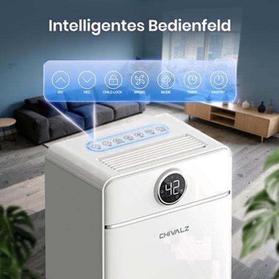 Luftentfeuchter - Automatisch - 12 Liter Kapazität - Für Räume bis zu 30 m² - Weiß - Elektrisch - Für den Einsatz in Wohnungen und Kellern