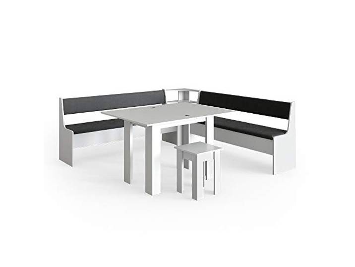 Vicco Eckbankgruppe Roman, Weiß, 210 x 210 cm