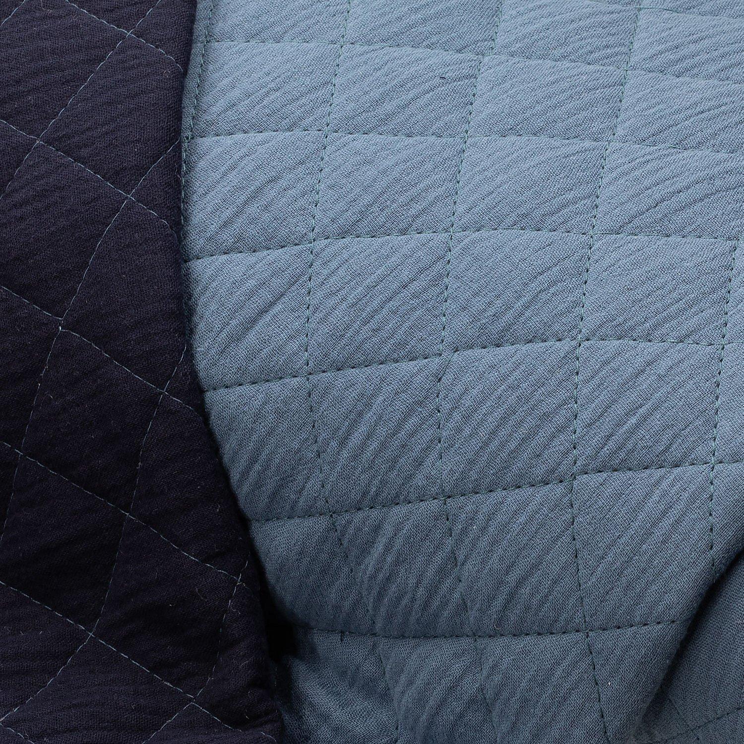 Doubleface-Steppmusselin, jeans/dunkelblau