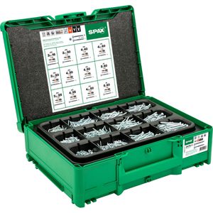 Spax Schraubenset 5000009172010 Systainer 3 T-Loc, 12 verschiedene Größen, 2480-teilig, 400 Stück