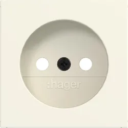Hager WAS7300C11 Zentralstück für Steckdose ohne Schutzkontakt, A.x/C.x, shell, matt