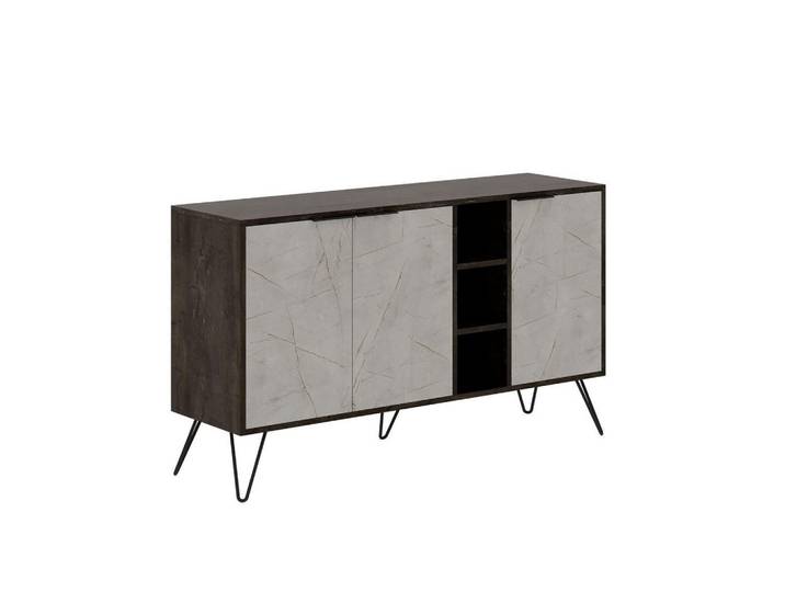 Calicosy Buffet 3 Nischen und 3 Türen L142 cm - Clara, Wildeiche, 35.6x83x142 cm, Kleinmöbel, Kommoden, Sideboards
