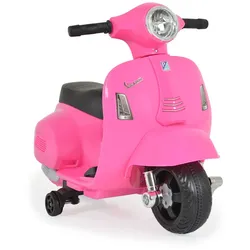 Moni Kinder Elektromotorrad Vespa GTS Super Sport, Roller, Frontleuchten, Hupe pink