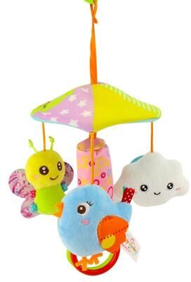Inspired Deals Musical Baby Crib Mobile With Rotating Toys And Stroller Hanging Bell cloud Bee Bird