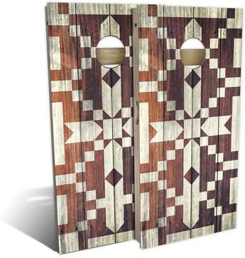 Skip's Garage Stepping Stones Outdoor Cornhole Board Set