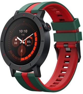 Everyday Crate Nothing CMF Watch 3 Pro Silicone Watch Band Vertical Two Color Sports Strap dark Green Red