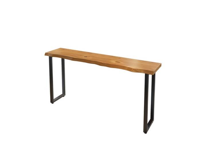 Muxing Bartisch Massivholz Bartisch mit unregelmäßiger Platte für Gastronomie (1-St)