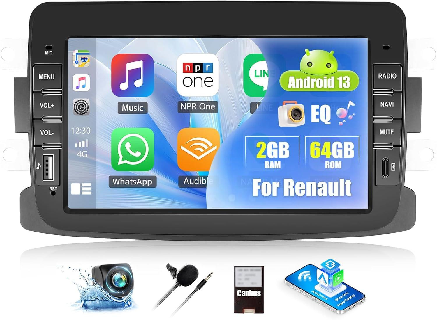 Selius Android 13 Autoradio Multimedia Speler Navigatiesysteem Inbouwautoradio