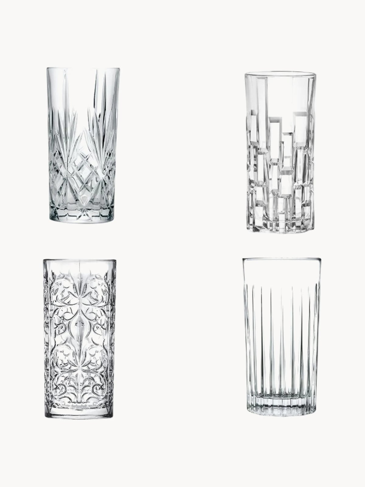 RCR Mixology Kristallen Longdrinkglazen, 4-delig
