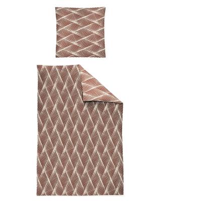Bettwäsche IRISETTE "Alpaka 8371", orange (terrakotta), B/L: 155cm x 220cm, 1 Stk., 1 Stk., Flanell, B/L: 80cm x 80cm, 2 Stk., Flanell, Obermaterial: 100% Baumwolle, Bettwäsche, Bettwäsche, wohlig warm und kuschelig