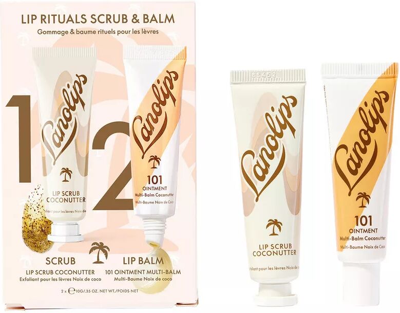 Lanolips - Lip Rituals Scrub & Balm Coconutter - Lippenpflege, 2X10G
