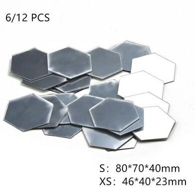 Inspire Essentials Hexagon Acrylic Mirror Wall Stickers Self Adhesive Decor Tiles silver 6 Pcs s 80x70x40mm
