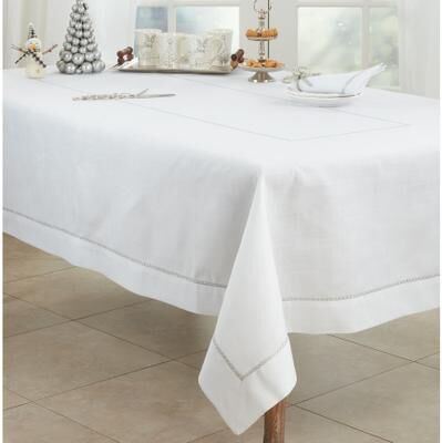 Saro Lifestyle Tablecloth With Embroidered Border Design
