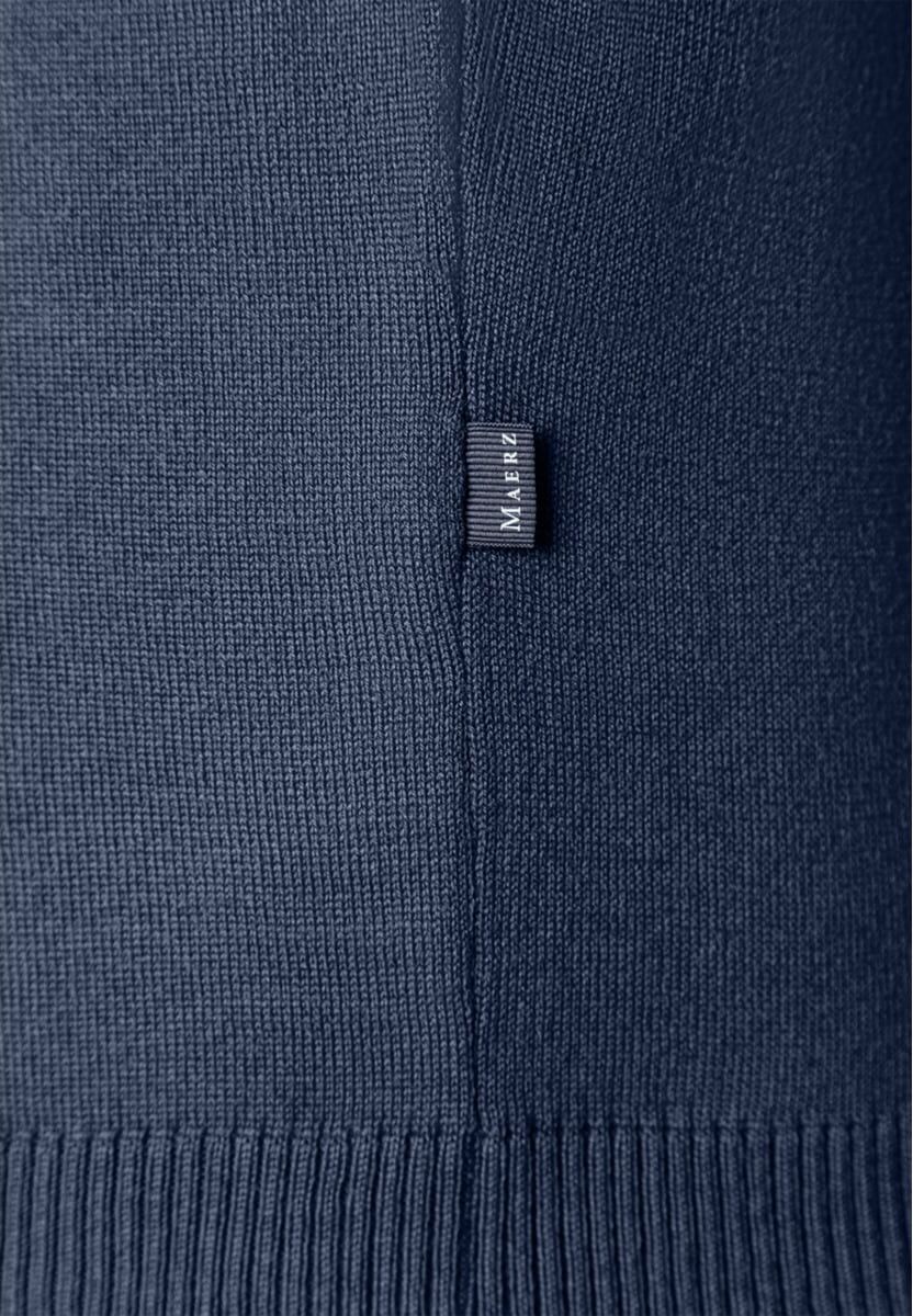 Strickpullover MAERZ MUENCHEN "Maerz Muenchen 403800 Strickpullover Herren Bekleidung", Herren, Gr. 54, blau, 100% Schurwolle, V-Ausschnitt, Pullover Strickpullover
