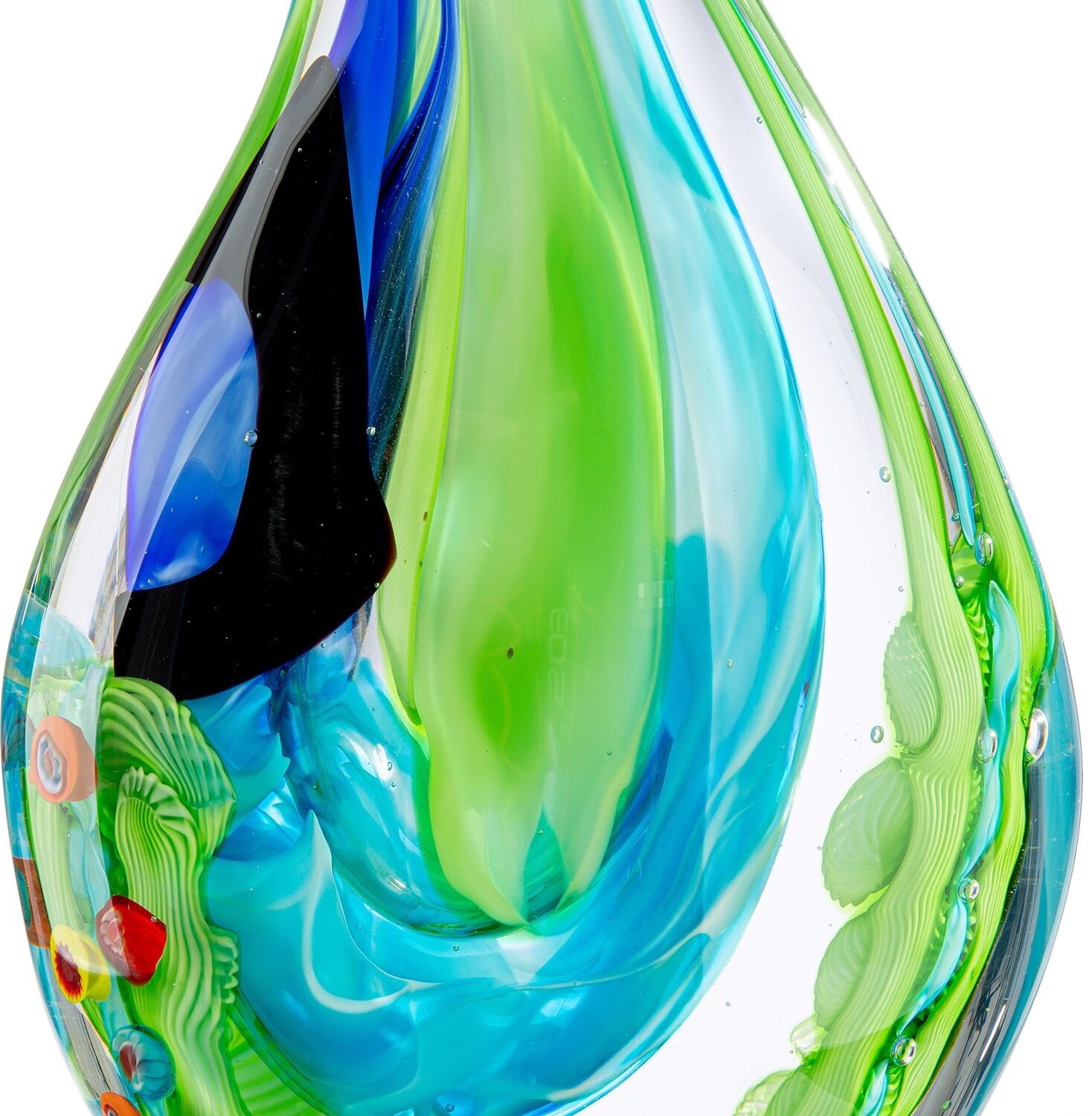 Dekoobjekt CASABLANCA BY GILDE "Dekoobjekt Viridis grün H. 38 cm", grün, B:18cm H:38cm T:9cm, Glas, Dekofiguren, Dekoobjekt grün B/H/T: 18cm x 38cm x 9cm