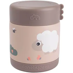 Done by Deer, Kindergeschirr + Kinderbesteck, Essebehälter isoliert Tiny farm Puder