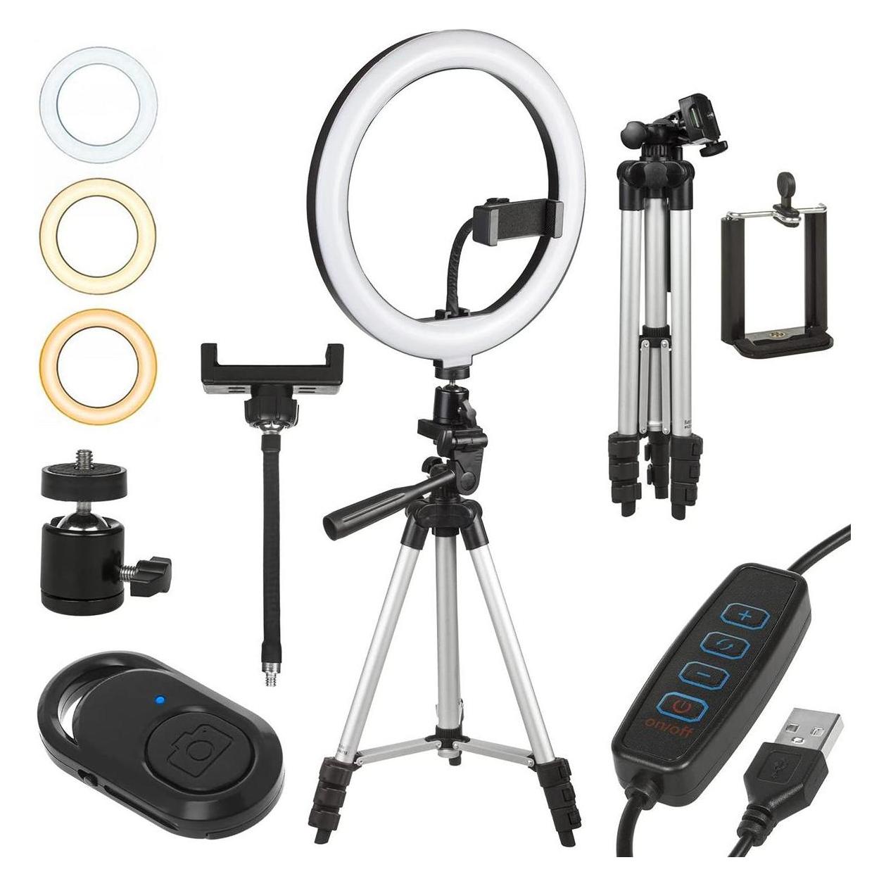 Maclean MCE610 (Ringlicht) (10 12W LED ring light with tripod stand)