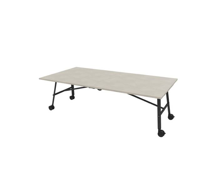 Table mobile plateau rabattable Serenity 240 x 120 cm Béton – Pied Noir