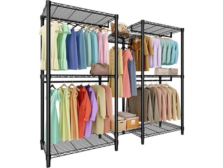 GarveeMore Kleiderständer Schwerlast Garderobenständer 850kg Tragkraft Kleiderschrank Organizer