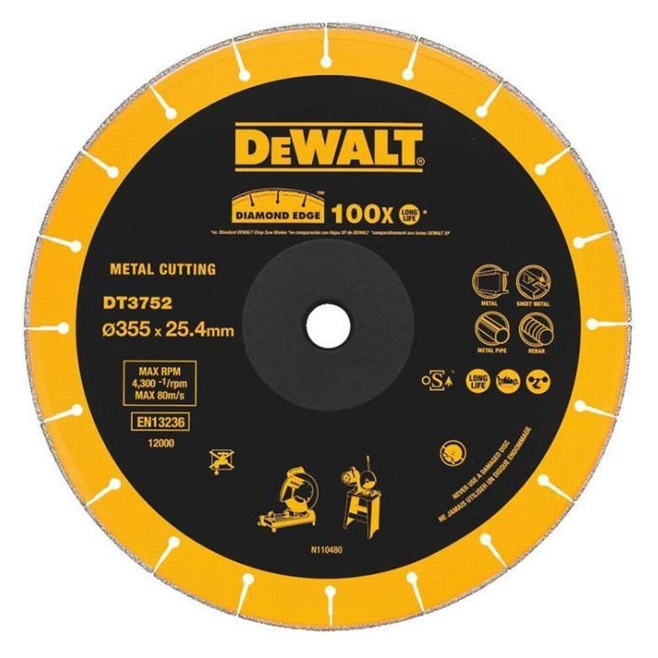 DeWalt DT3752QZ Diamanttrennscheibe 355mm x 25,4mm (DT3752-QZ)