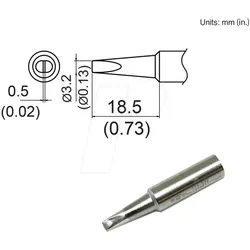 HAK T19-D32 - Lötspitze T19-D32, 3,2 mm, meißel