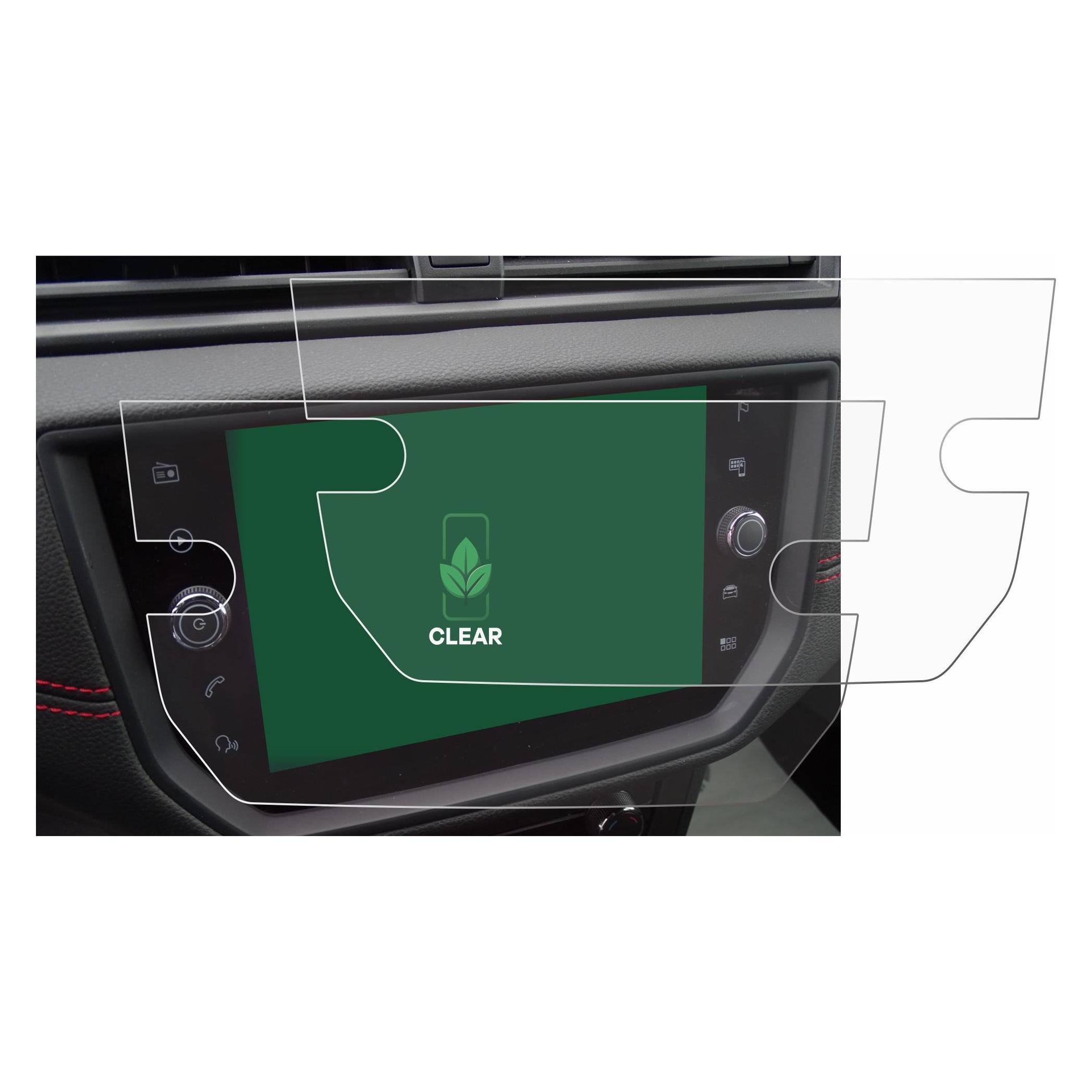 ScreenLeaf Schutzfolie für Seat Arona FR Stereo BJ 2019 Displayschutz Display Schutz Folie Klar Transparent (6156474)