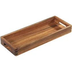 Tablett ZASSENHAUS (BHT 15x4,50x40 cm) - braun - BHT 15x4,50x40 cm