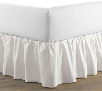 Revman International Laura Ashley Gathered Bedskirt, Queen, White