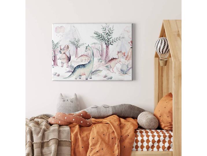 Wandbild Dinosaurs World 70 x 50cm Blau