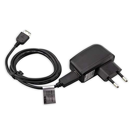 Caseroxx Oplaadkabel en 220V Adapter voor Samsung GT-E1200R, Zwart