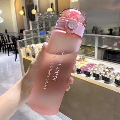 Universal Stock Kids Sports Water Bottle Leakproof Portable School Water Bottle frosted Pink